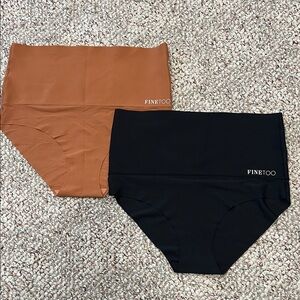 Finetoo seamless high-waisted underwear - Black & Brown